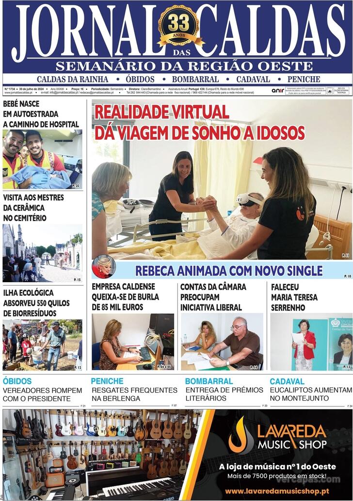 Capa Jornal das Caldas - 2025-07-31