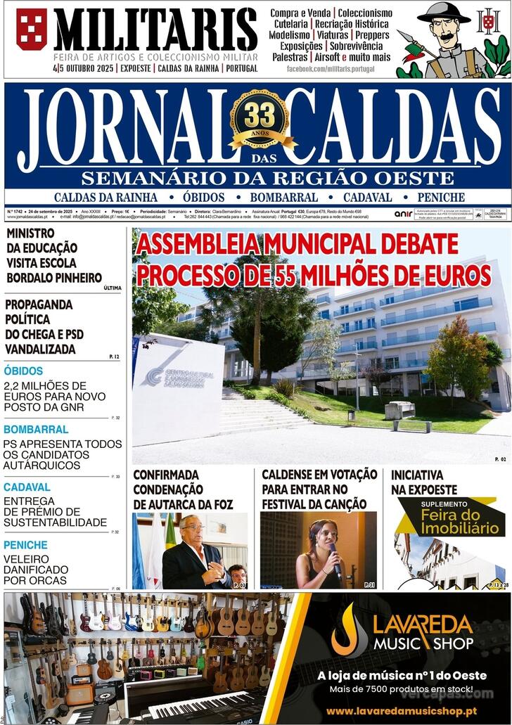 Capa Jornal das Caldas - 2025-09-25