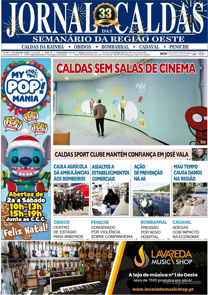 Capa Jornal das Caldas - 2026-01-01