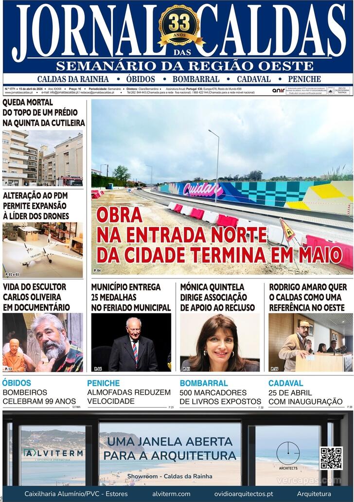 Capa Jornal das Caldas - 2026-04-15