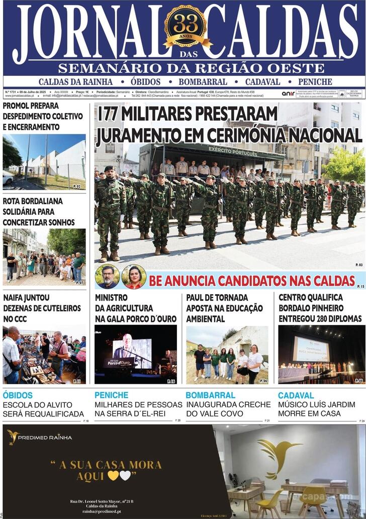 Capa Jornal das Caldas - 2025-07-10