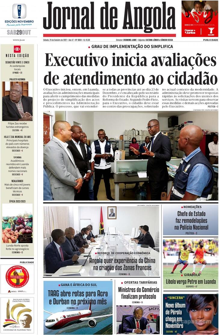 Capa Jornal De Angola De 2022 10 29 6948