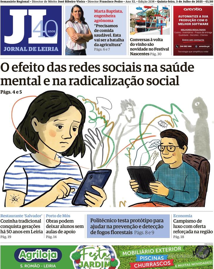 Capa Jornal de Leiria - 2025-07-03