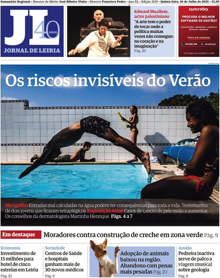 Capa Jornal de Leiria - 2025-07-10