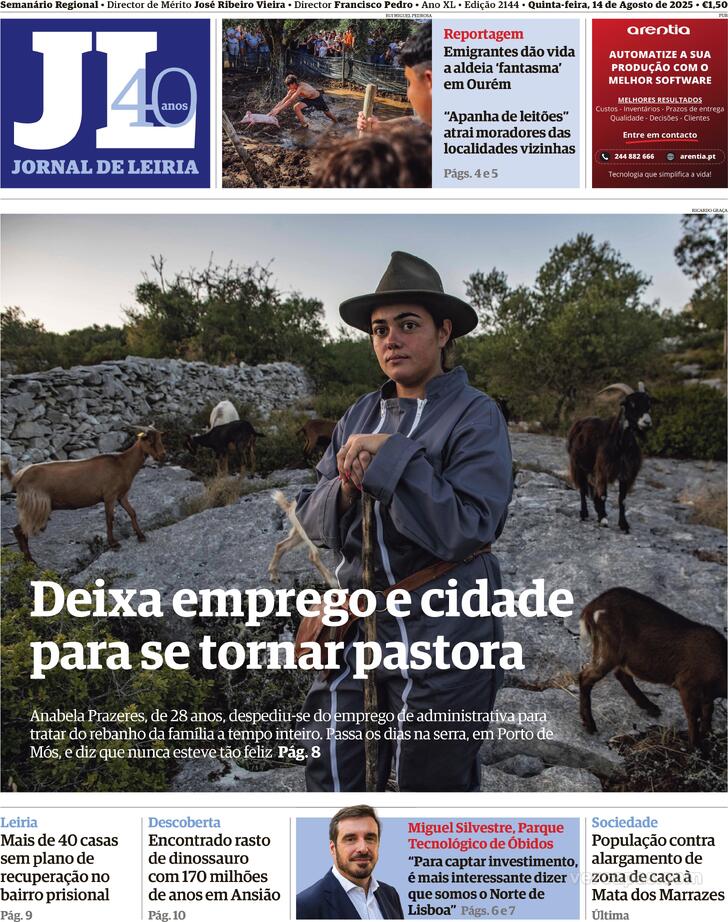 Capa Jornal de Leiria - 2025-08-14
