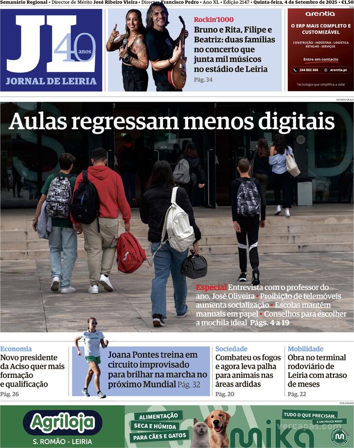 Capa Jornal de Leiria - 2025-09-04