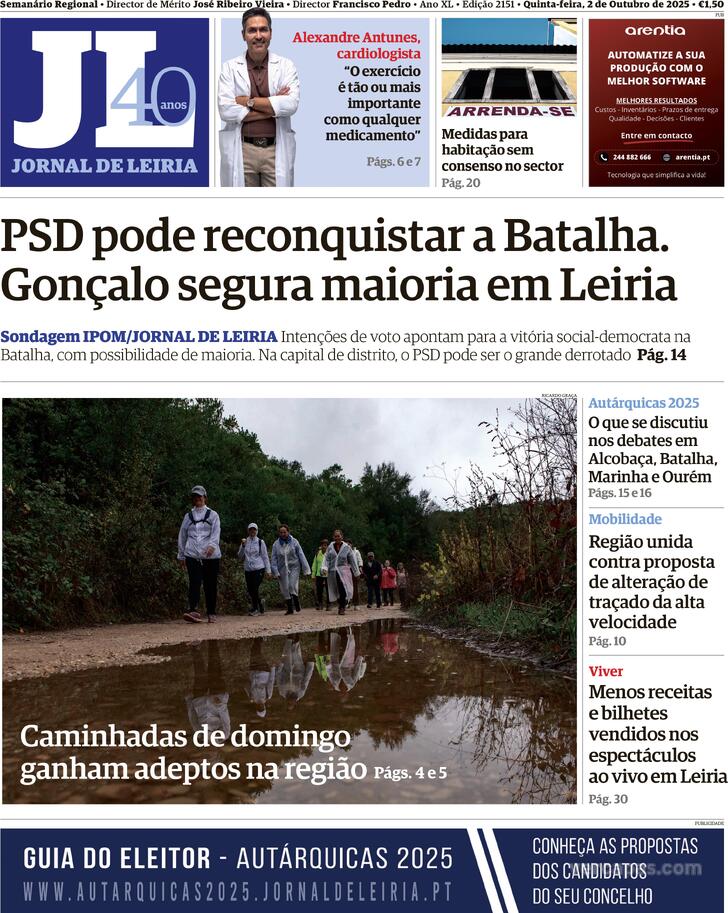 Capa Jornal de Leiria - 2025-10-02