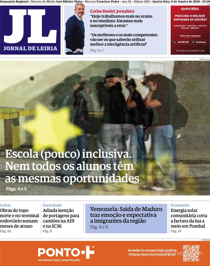 Capa Jornal de Leiria - 2026-01-08