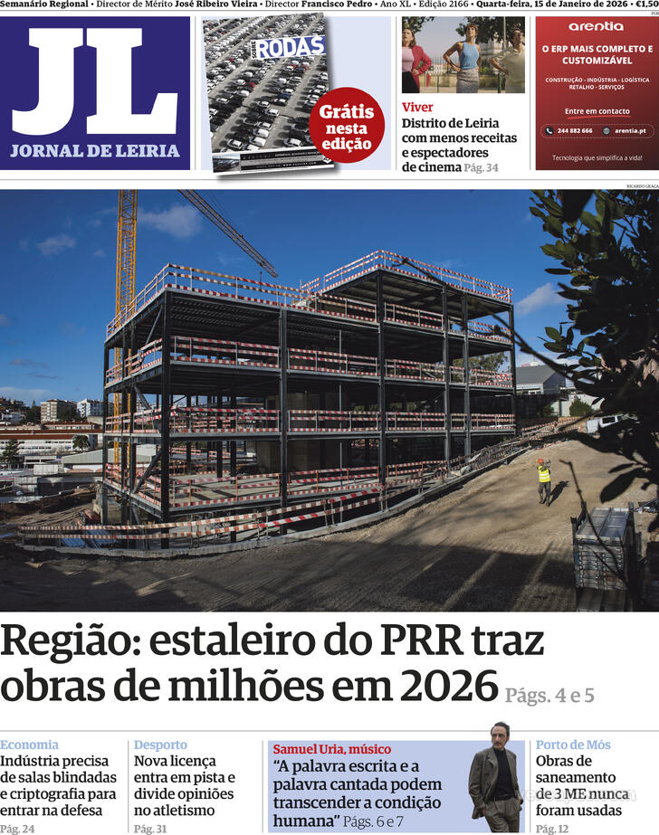 Capa Jornal de Leiria - 2026-01-15