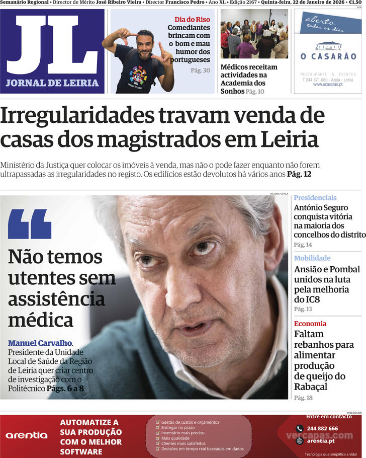 Capa Jornal de Leiria - 2026-01-22