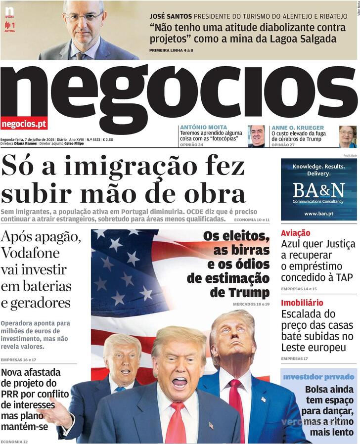 Capa Jornal de Negcios - 2025-07-07