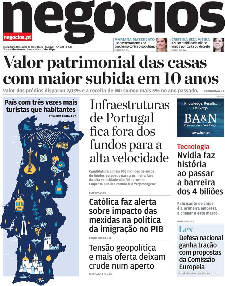Capa Jornal de Negcios - 2025-07-10