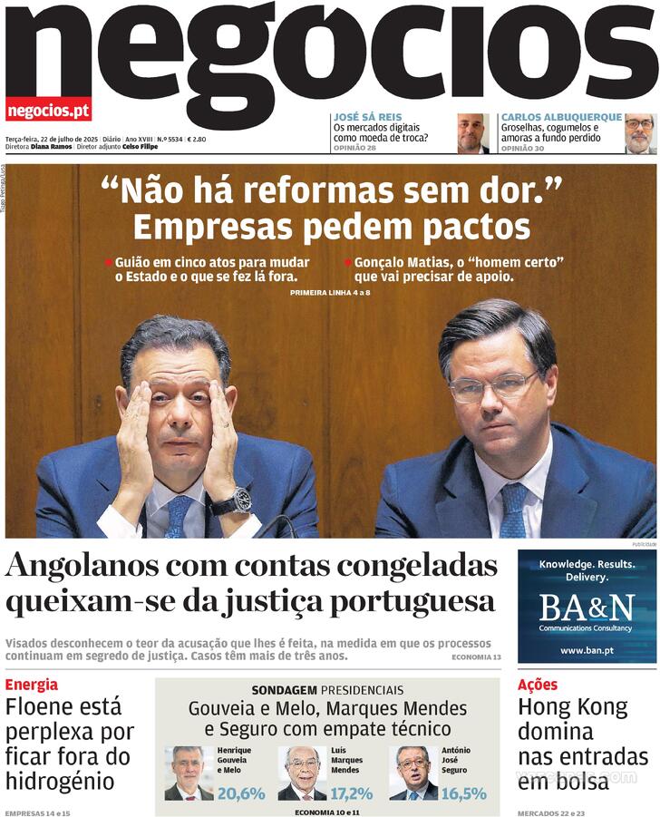 Capa Jornal de Negcios - 2025-07-22
