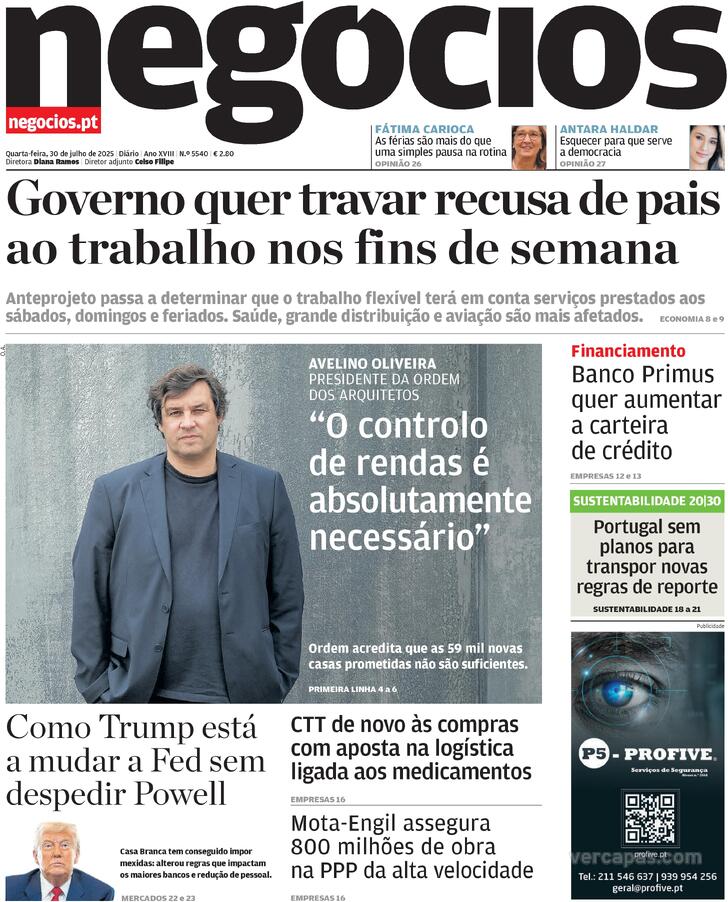 Capa Jornal de Negcios - 2025-07-30