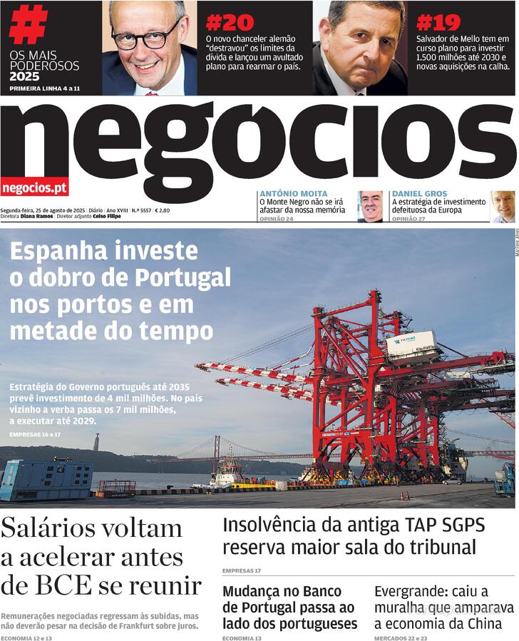Capa Jornal de Negcios - 2025-08-25