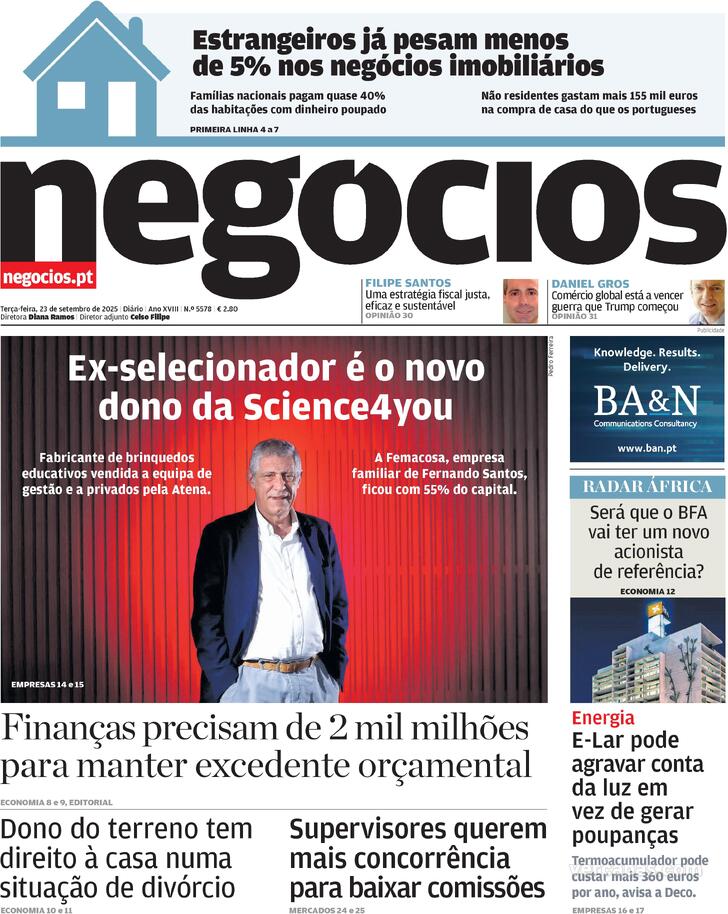 Capa Jornal de Negcios - 2025-09-23