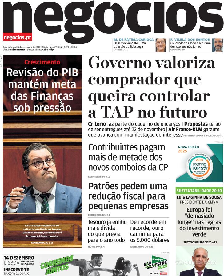 Capa Jornal de Negcios - 2025-09-24