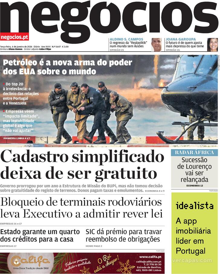 Capa Jornal de Neg�cios - 2026-01-06