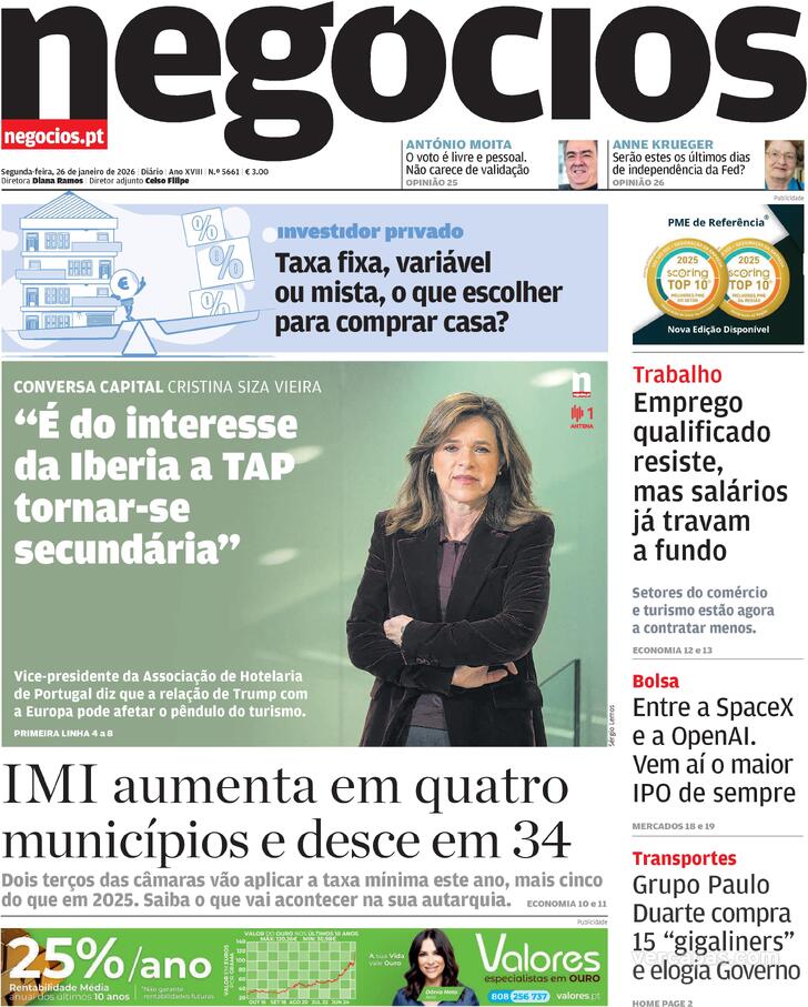 Capa Jornal de Neg�cios - 2026-01-26