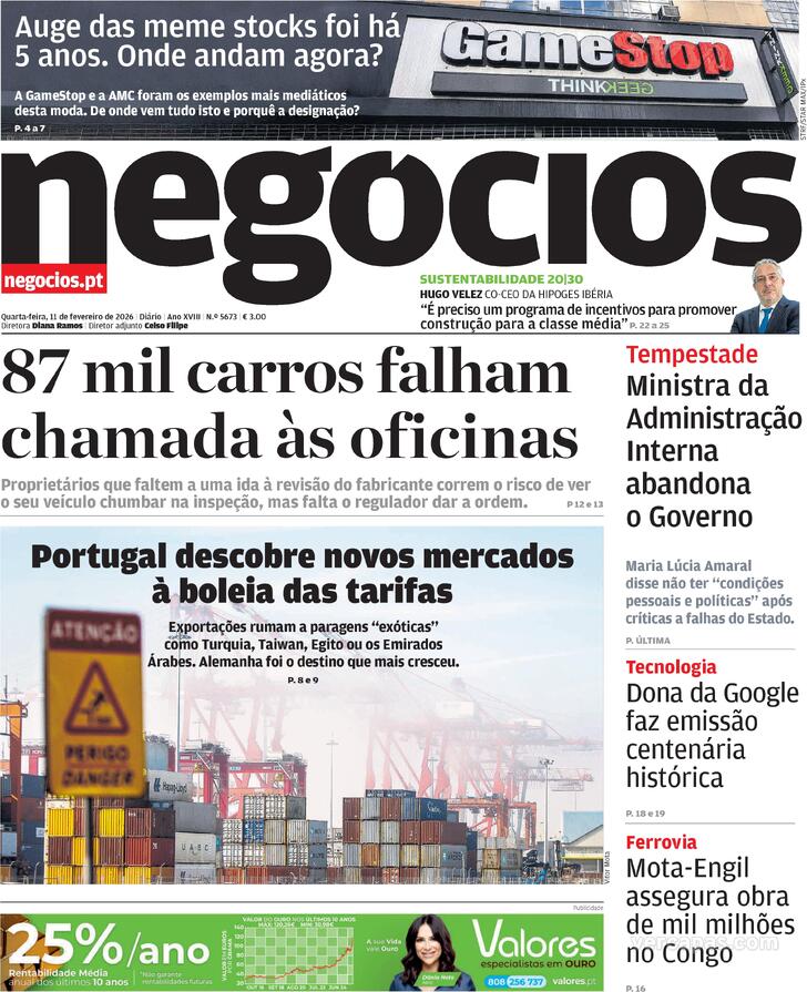 Capa Jornal de Neg�cios - 2026-02-11