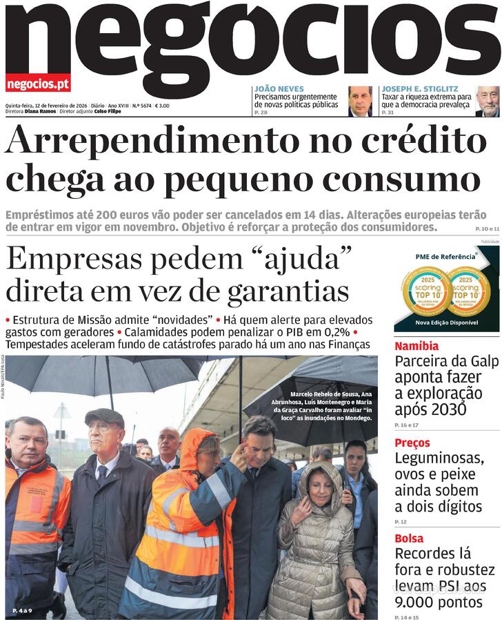 Capa Jornal de Neg�cios - 2026-02-12