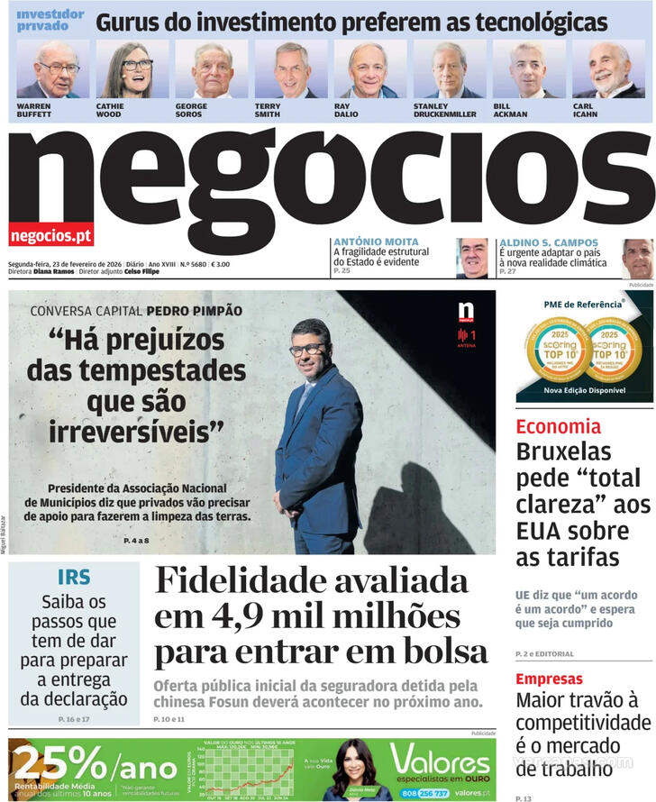 Capa Jornal de Neg�cios - 2026-02-23