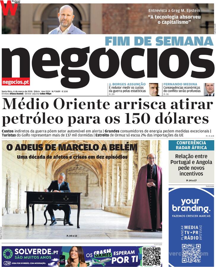 Capa Jornal de Neg�cios - 2026-03-06