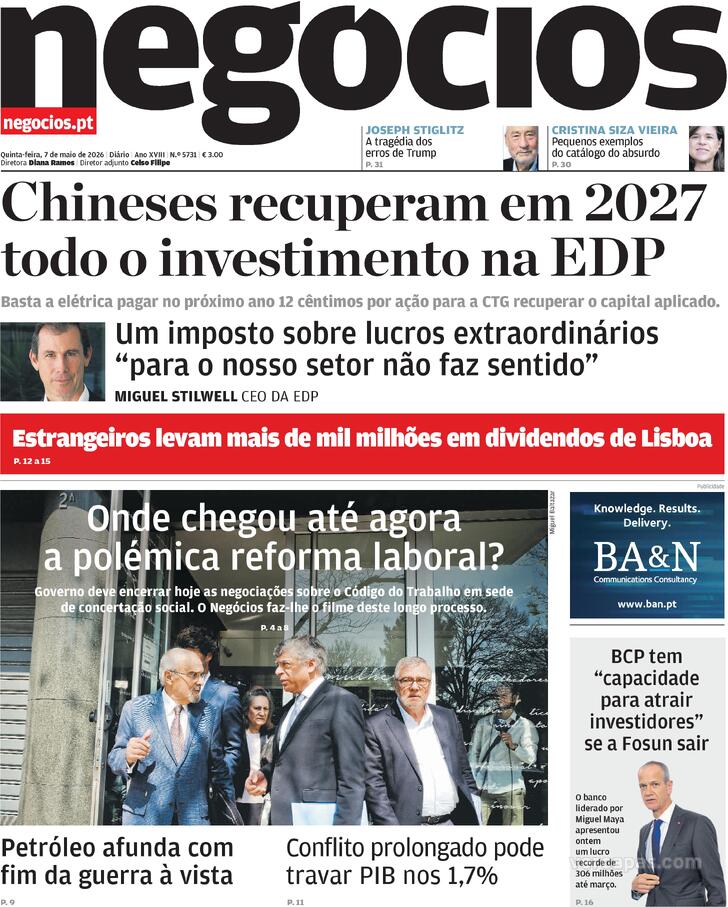 Capa Jornal de Neg�cios - 2026-05-07