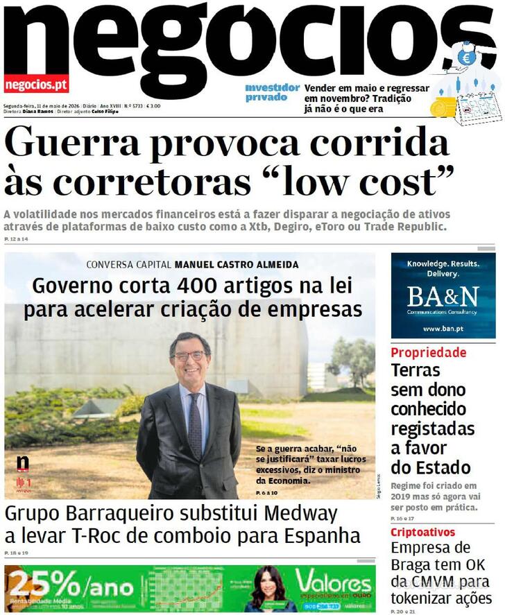 Capa Jornal de Neg�cios - 2026-05-11