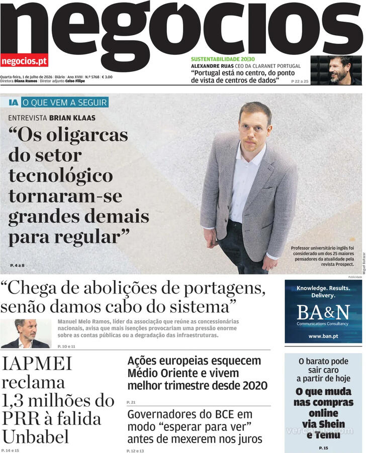 Capa Jornal de Neg�cios - 2026-07-01