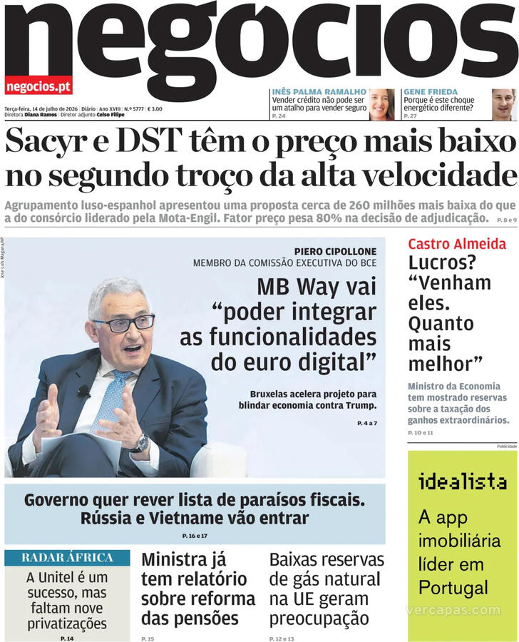 Capa Jornal de Neg�cios - 2026-07-14