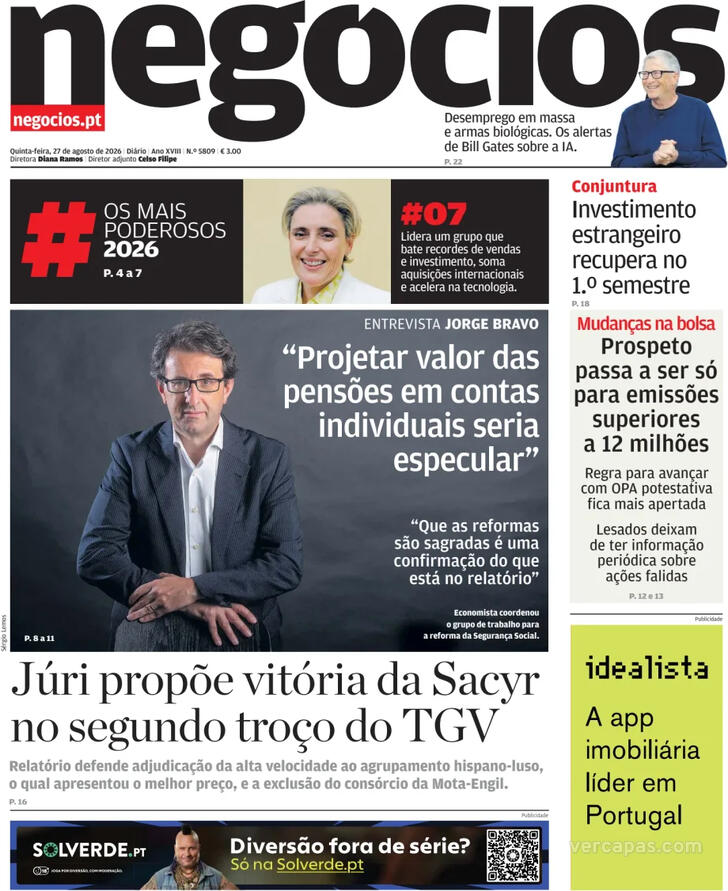 Capa Jornal de Neg�cios - 2026-08-27