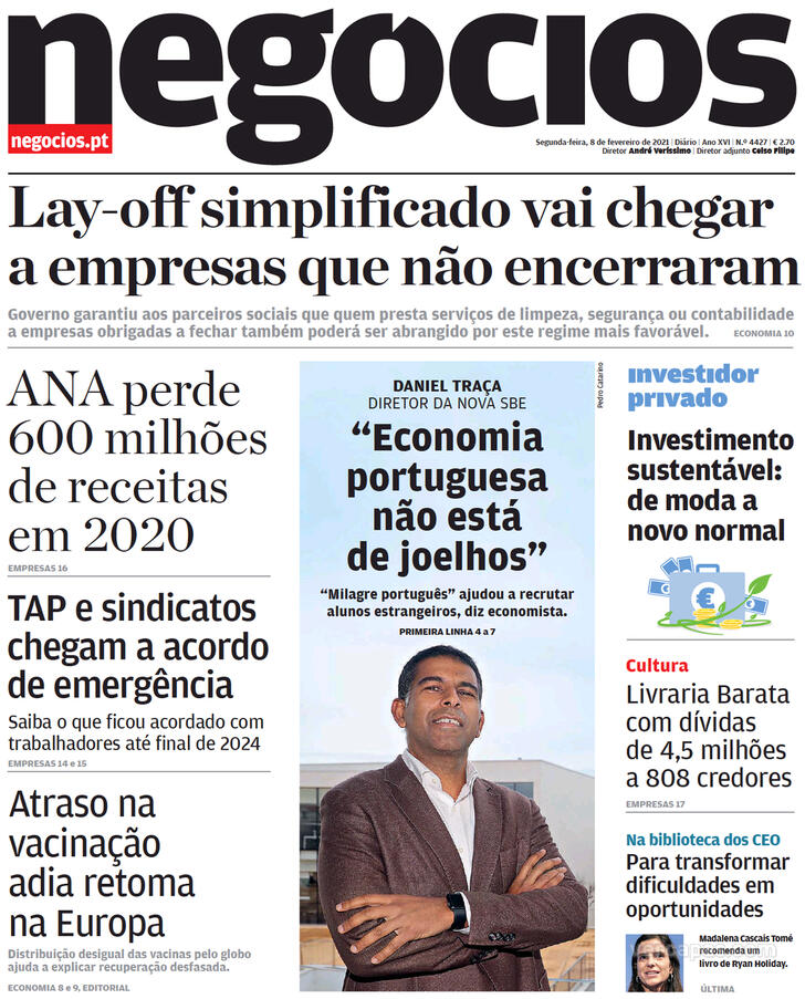 Capa Jornal de Negcios - 2021-02-08