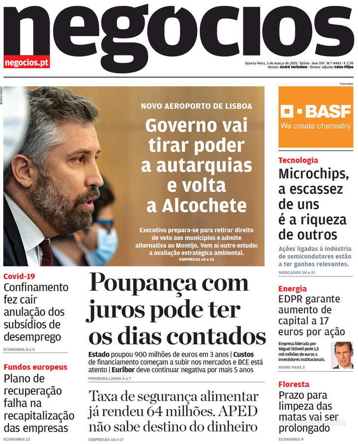 Capa Jornal de Negcios - 2021-03-03