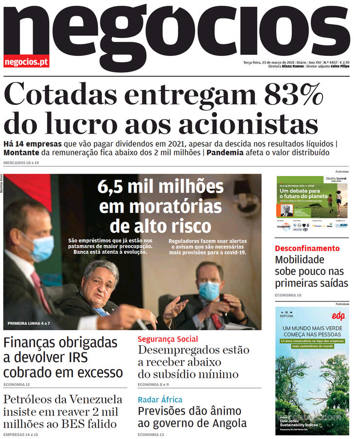 Capa Jornal de Negcios - 2021-03-23