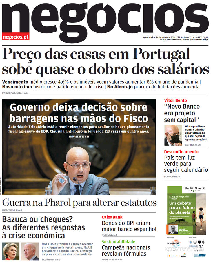 Capa Jornal de Negcios - 2021-03-24