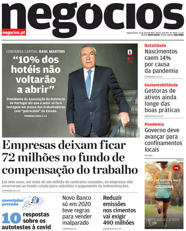 Capa Jornal de Negcios - 2021-04-12