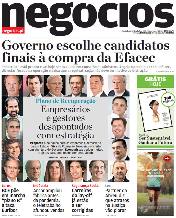 Capa Jornal de Negcios - 2021-04-15