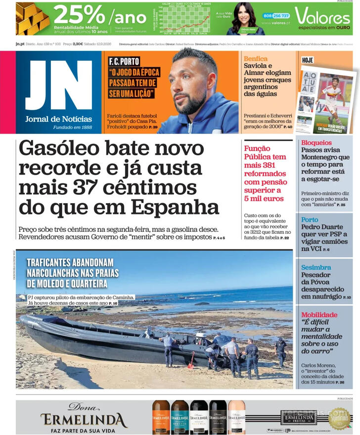 Capa Jornal de Not�cias - 2026-09-12