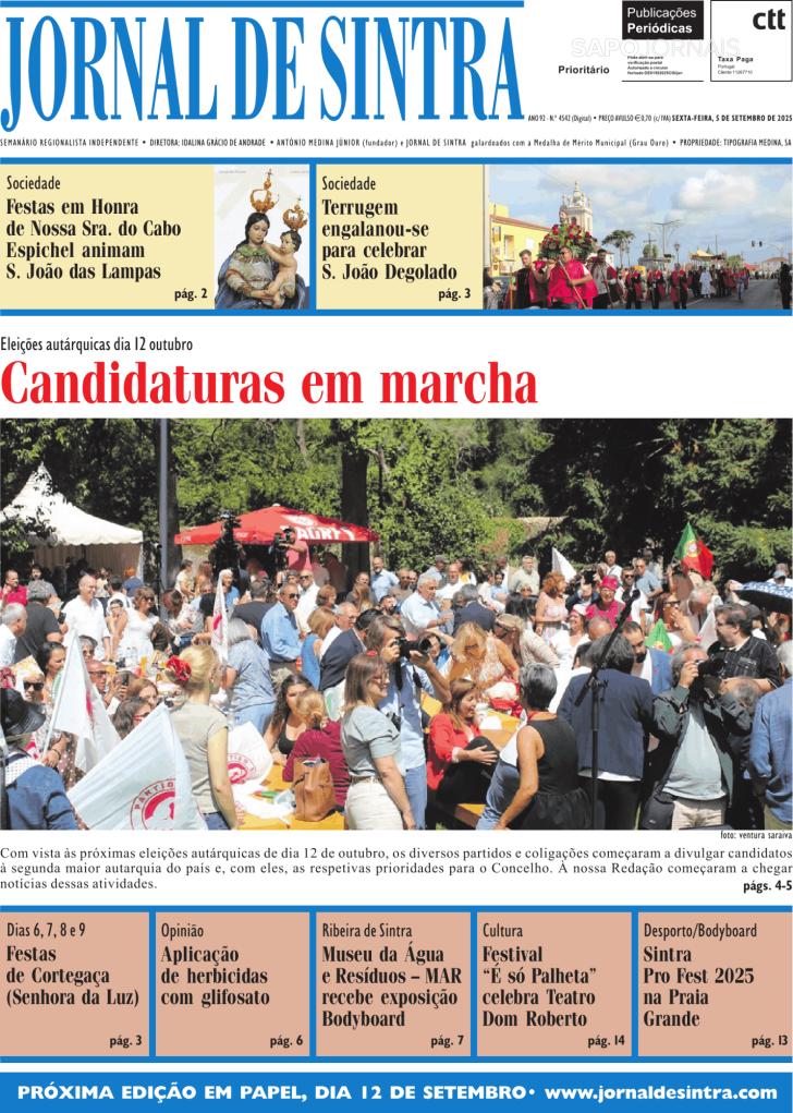 Capa Jornal de Sintra - 2025-09-03