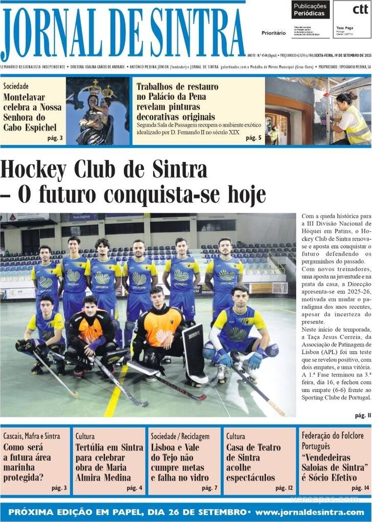 Capa Jornal de Sintra - 2025-09-19
