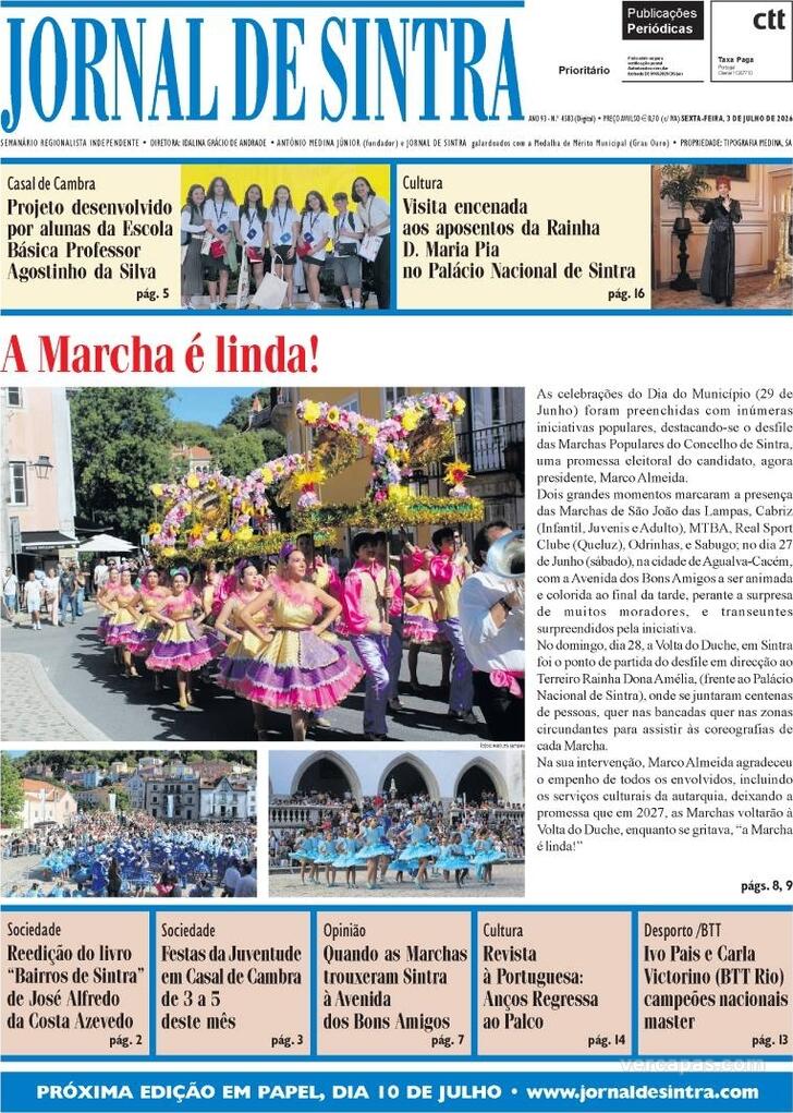 Capa Jornal de Sintra - 2026-07-02