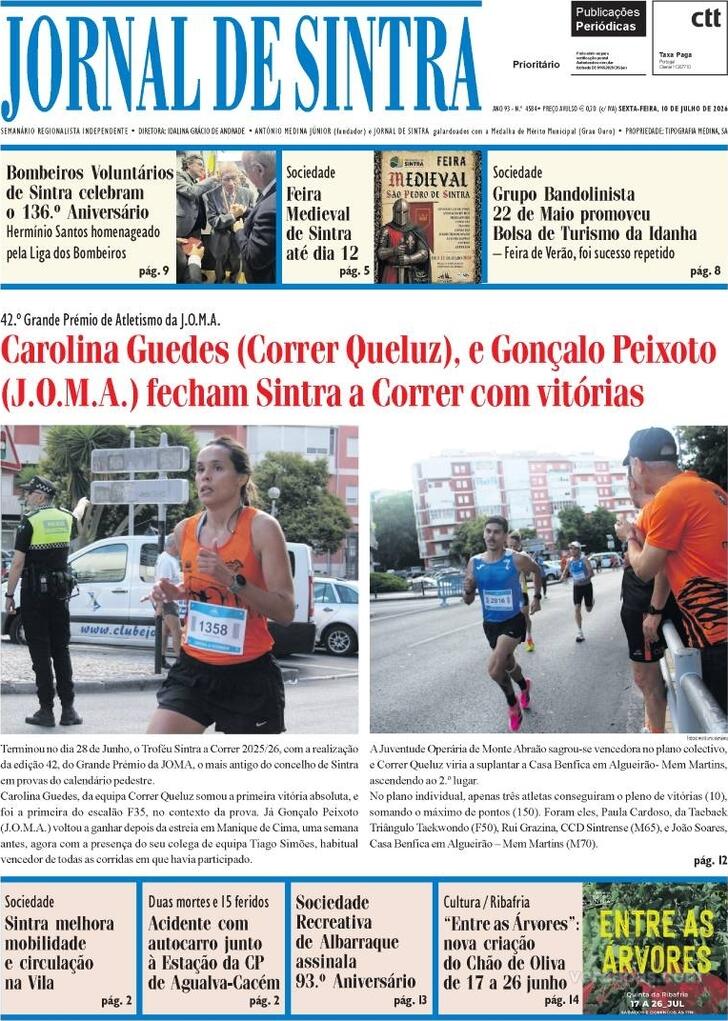 Capa Jornal de Sintra - 2026-07-09