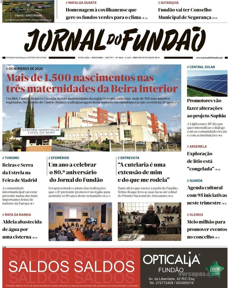 Capa Jornal do Fund�o - 2026-01-15
