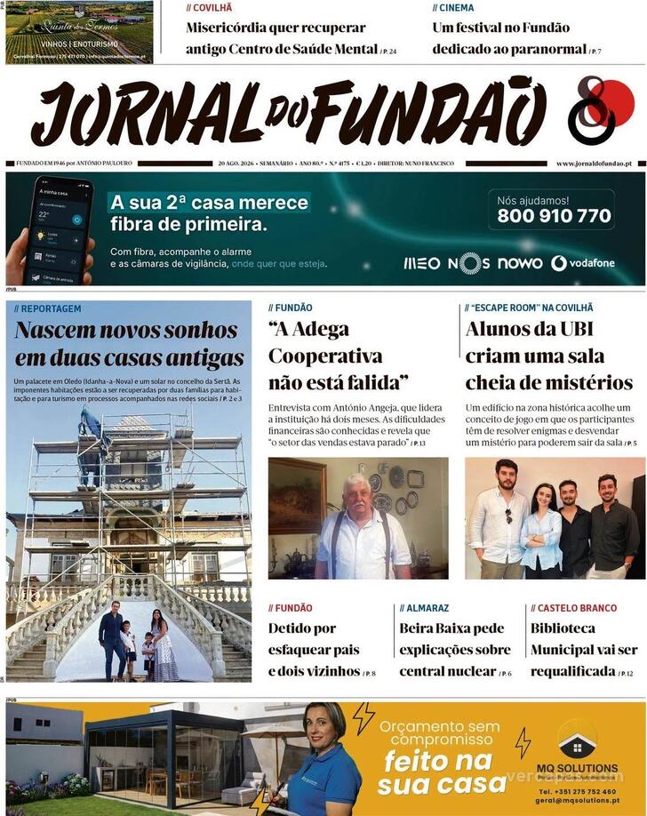 Capa Jornal do Fund�o - 2026-08-19