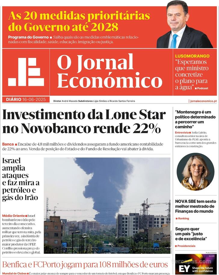 Capa Jornal Econmico - 2025-06-16
