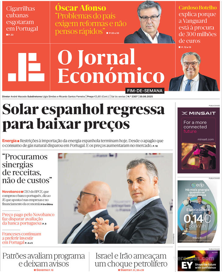 Capa Jornal Econmico - 2025-06-20