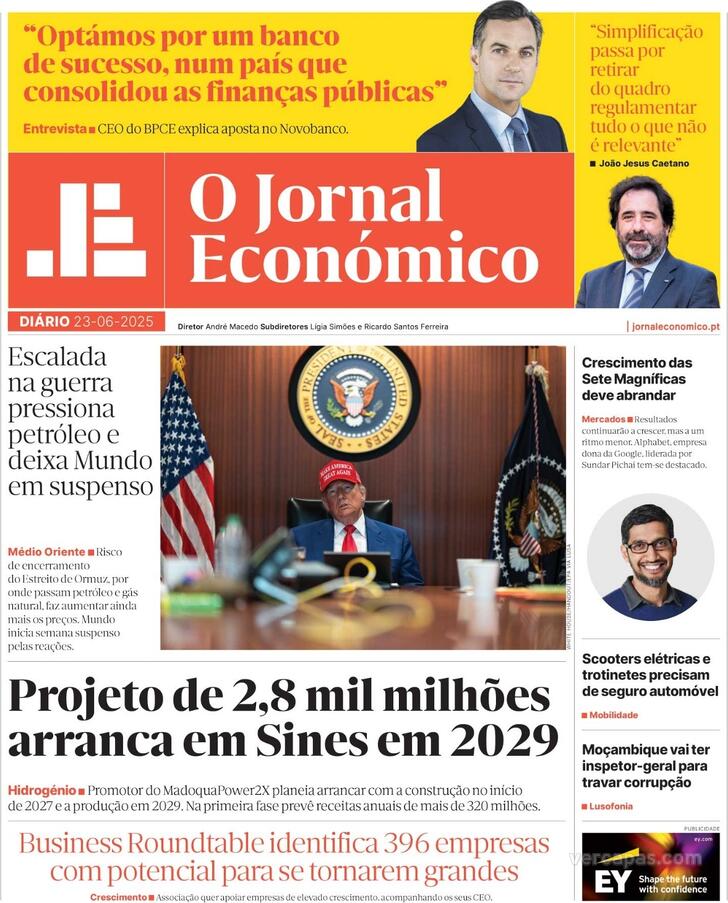 Capa Jornal Econmico - 2025-06-23