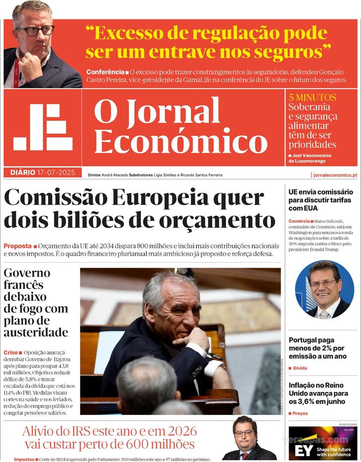 Capa Jornal Econmico - 2025-07-17