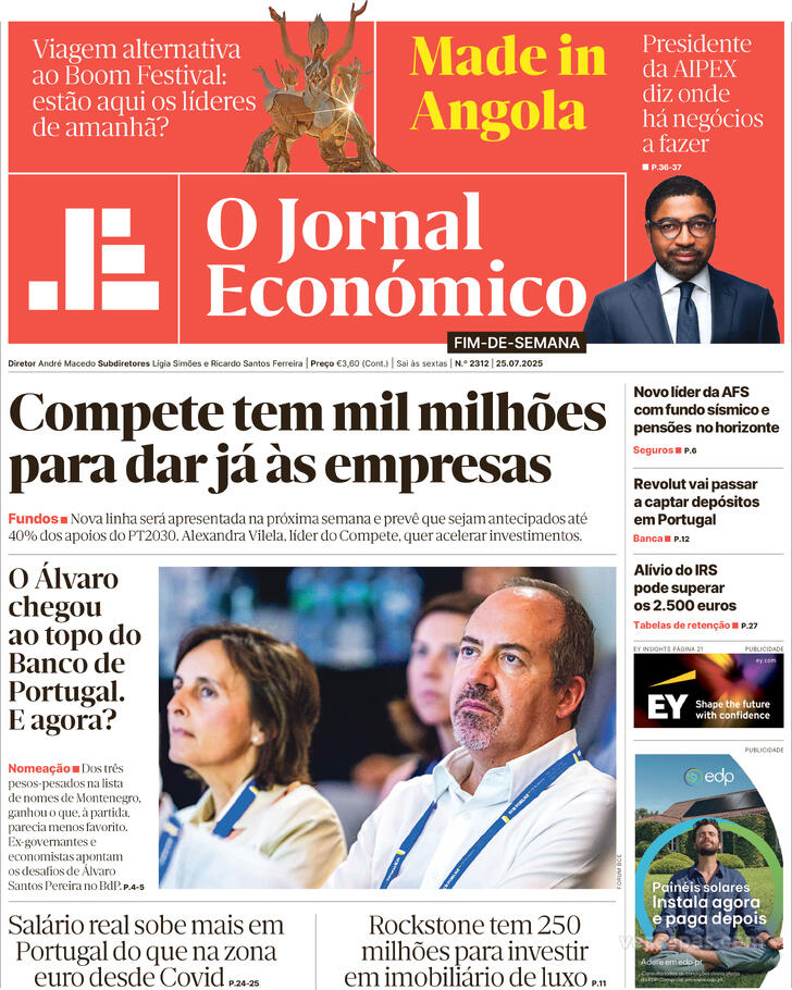 Capa Jornal Econmico - 2025-07-25